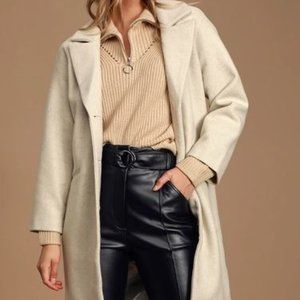 NEW! Siena Beige Long Wool Coat